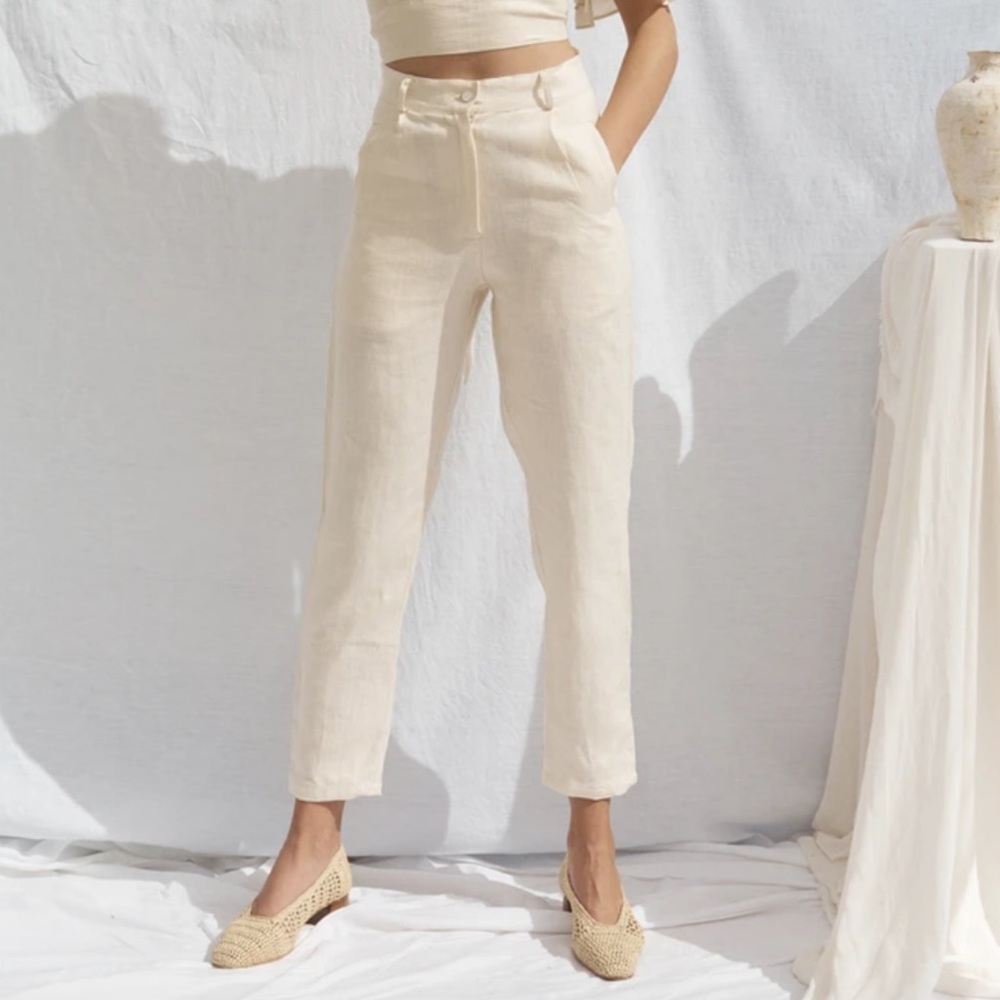 NWT All That Remains High Waisted Linen Pants